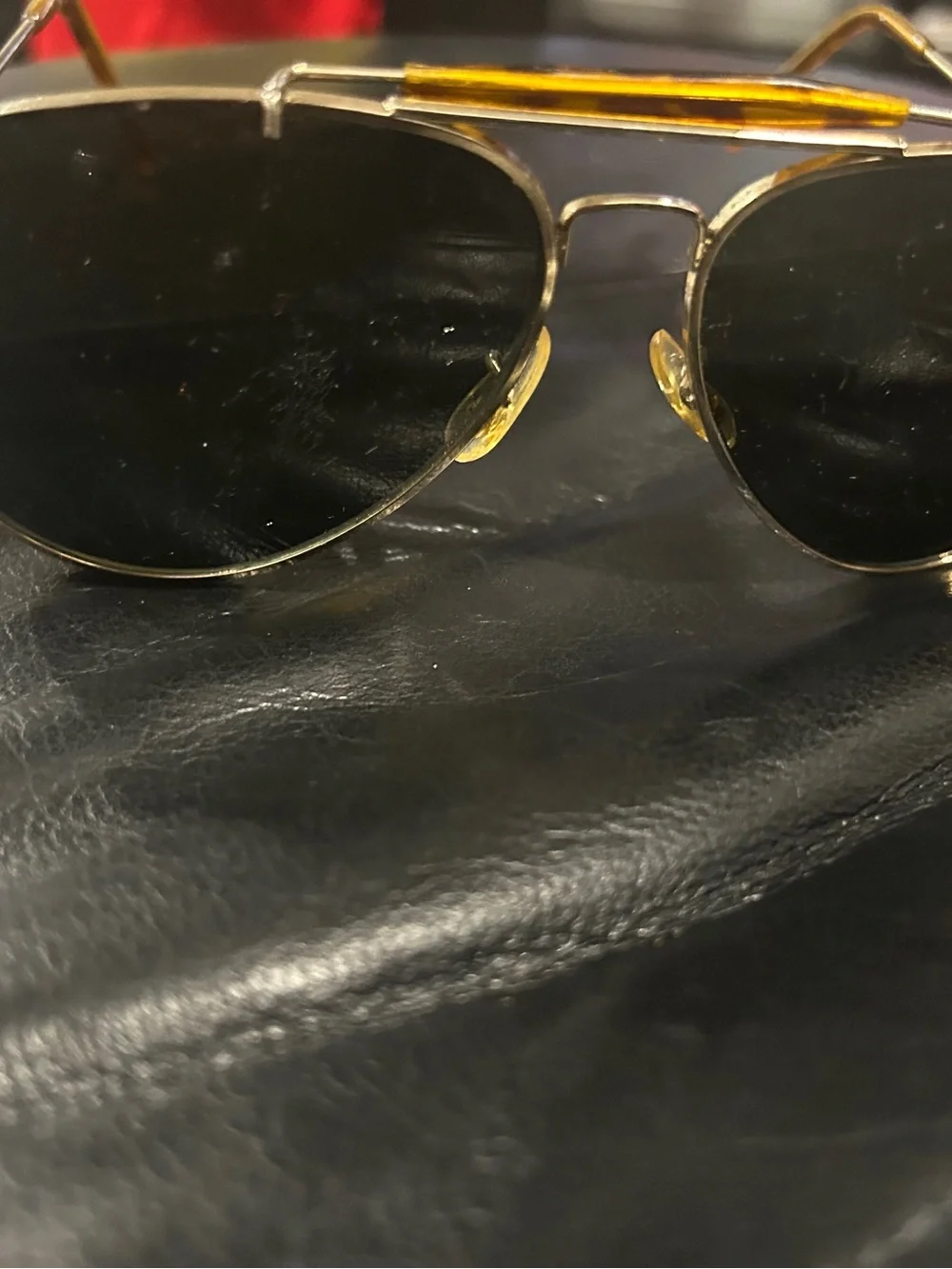 Aviator Gold Frame Sunglasses with Dark Lenses